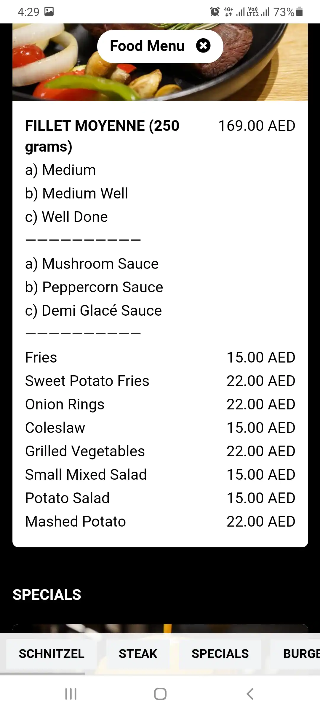 Le Burger Restaurant Menu in Mall of the Emirates, Al Barsha, Dubai 