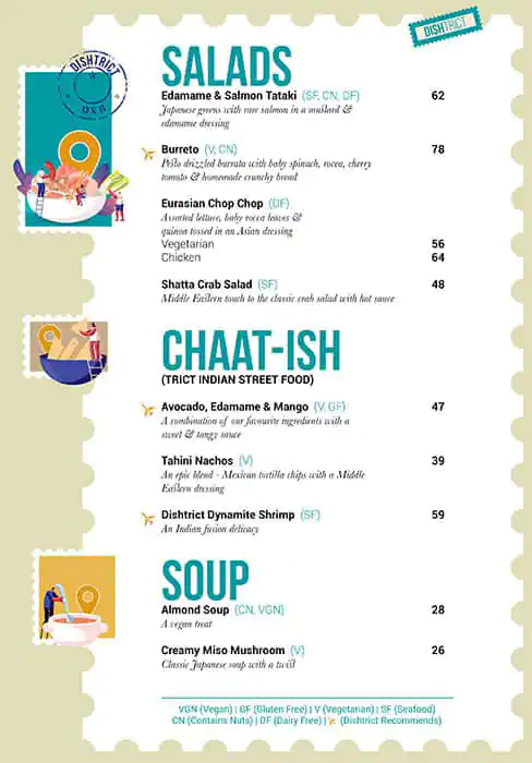 Dishtrict Menu in Wasl 51, Jumeirah 1, Dubai 