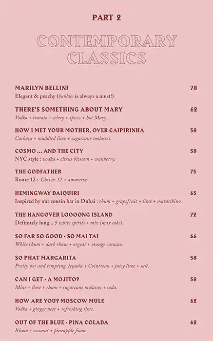 Americano Restaurant Menu in Souk Madinat Jumeirah, Dubai 