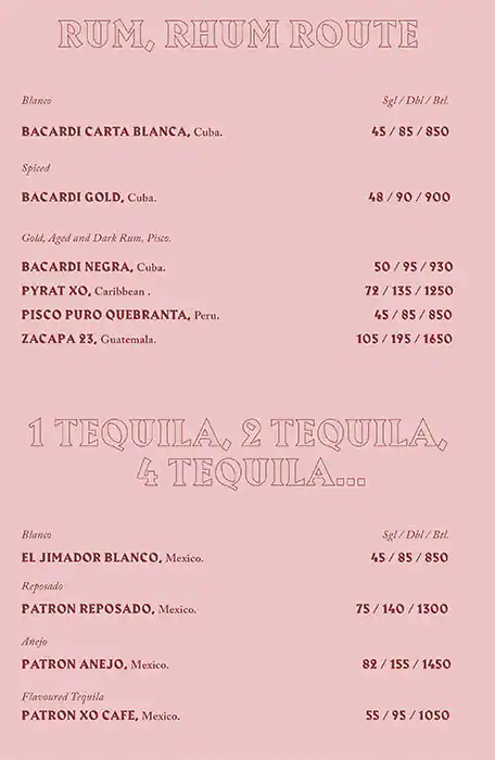 Americano Restaurant Menu in Souk Madinat Jumeirah, Dubai 