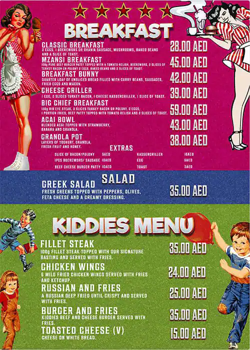 Best restaurant menu near Al Quoz Dubai