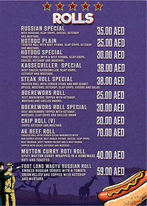 Hyperama Menu in Al Quoz, Dubai 