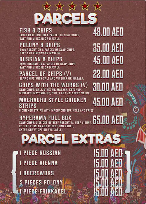 Hyperama Menu in Al Quoz, Dubai 