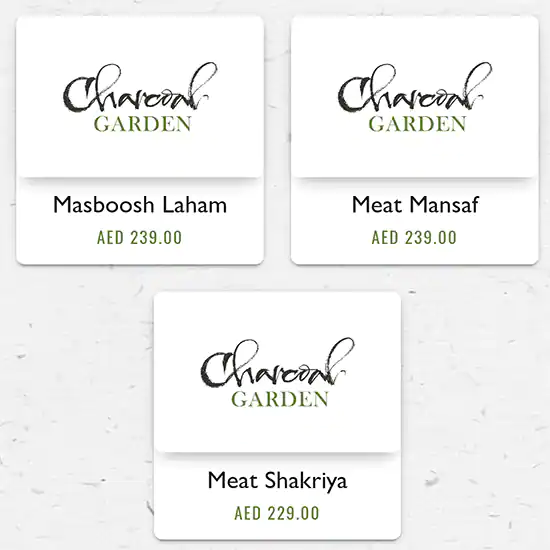 Charcoal Garden Menu in Dubai Media City, Dubai 