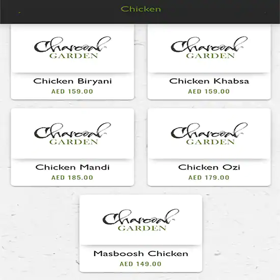 Charcoal Garden Menu in Dubai Media City, Dubai 