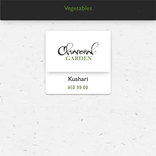 Charcoal Garden Menu in Dubai Media City, Dubai 