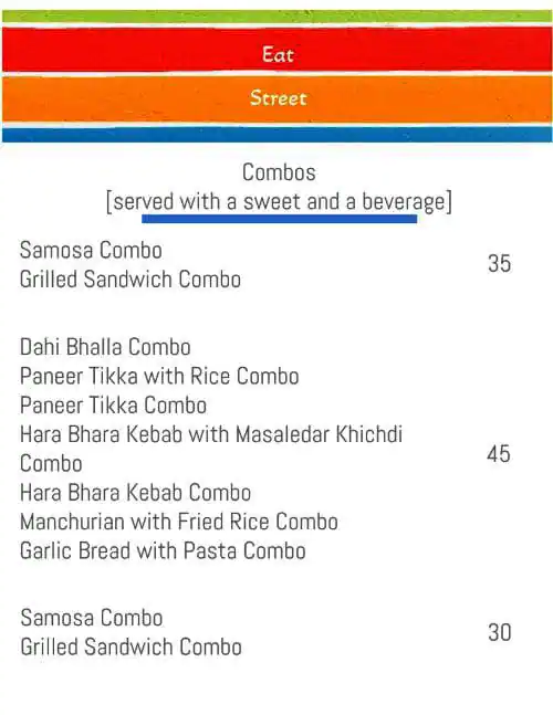 Eat Street Menu in New Dubai 