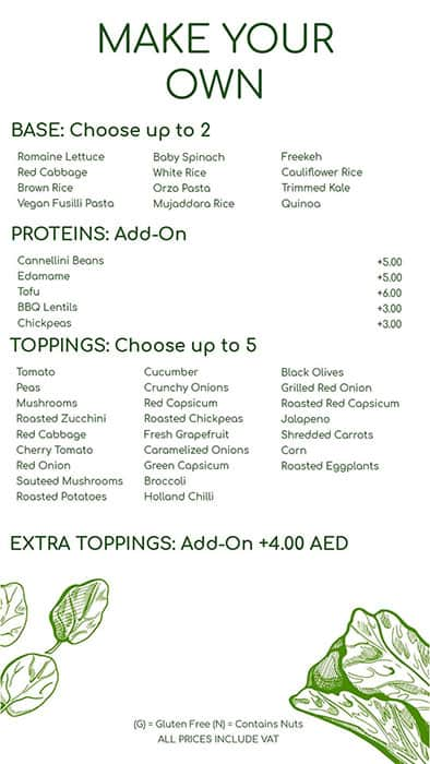 Plant Power Menu in Barsha 