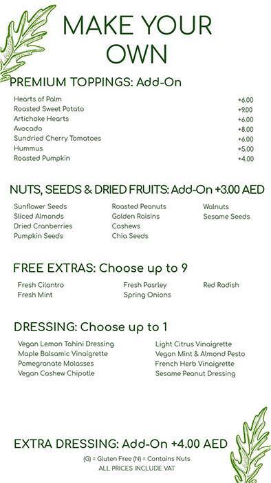 Plant Power Menu in Barsha 