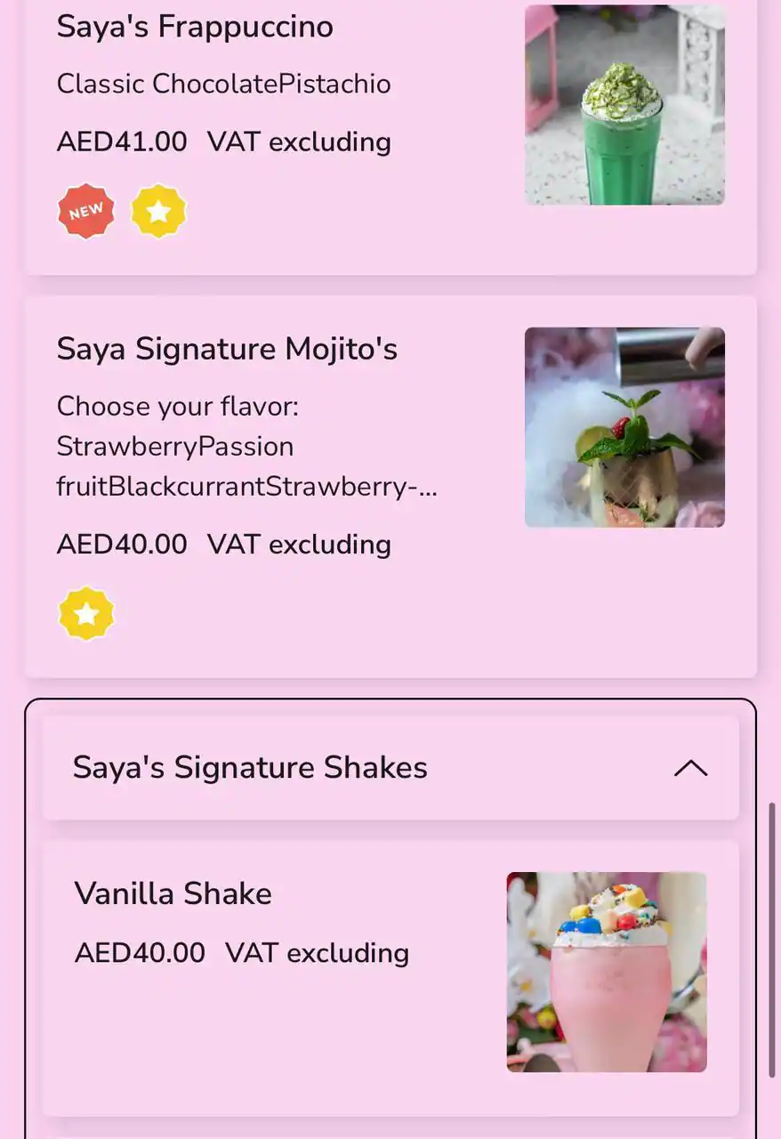 Saya Menu in CITY WALK, Al Safa, Dubai 