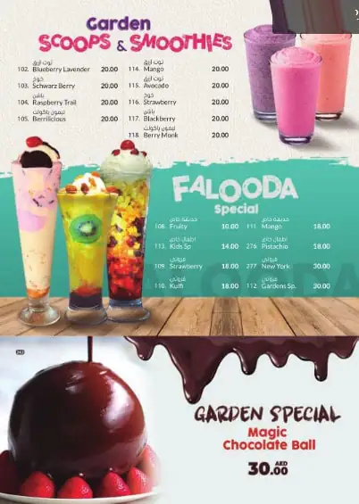 Shine Juice Garden Cafe Menu in Al Muraqqabat, Dubai 