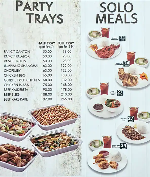 Gerry's Grill - جيري جريل Menu 