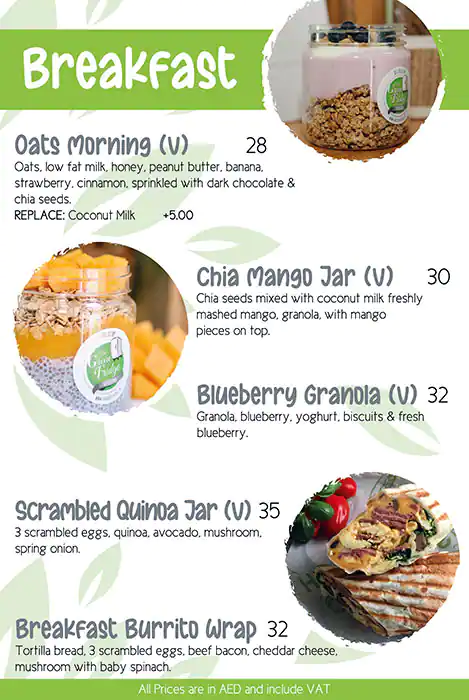 The Green Fridge | Salads and More Menu 