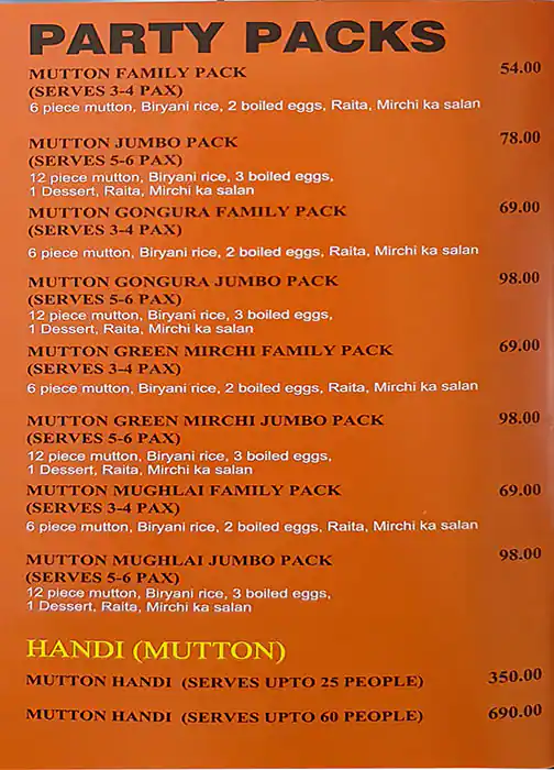 Biryanis And Biryanis Menu in Al Nahda, Dubai 