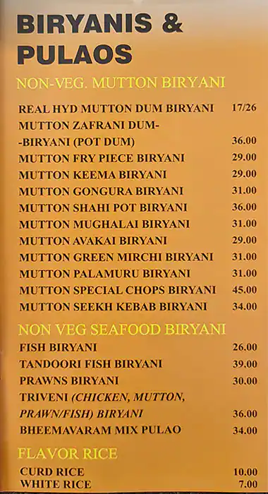 Biryanis And Biryanis Menu in Al Nahda, Dubai 