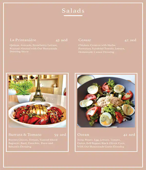 La Parisienne Menu in Jumeirah 3, Dubai 