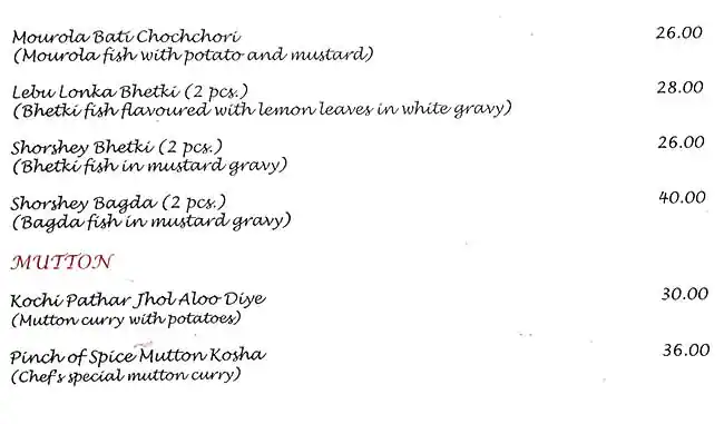 Pinch Of Spice Menu in Oud Metha, Dubai 