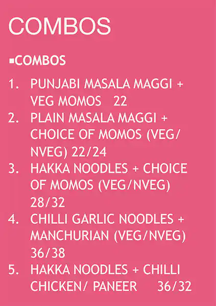 Momo Corner Menu in Bur Dubai 