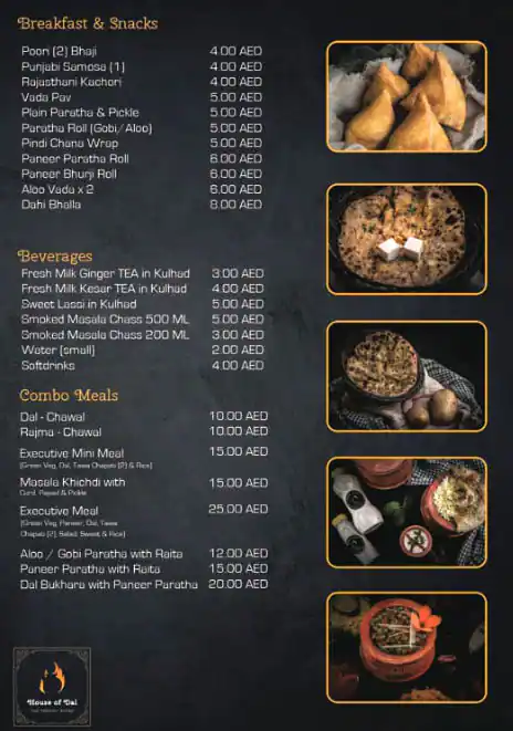 House of Dal Kitchen And Restaurant Menu 