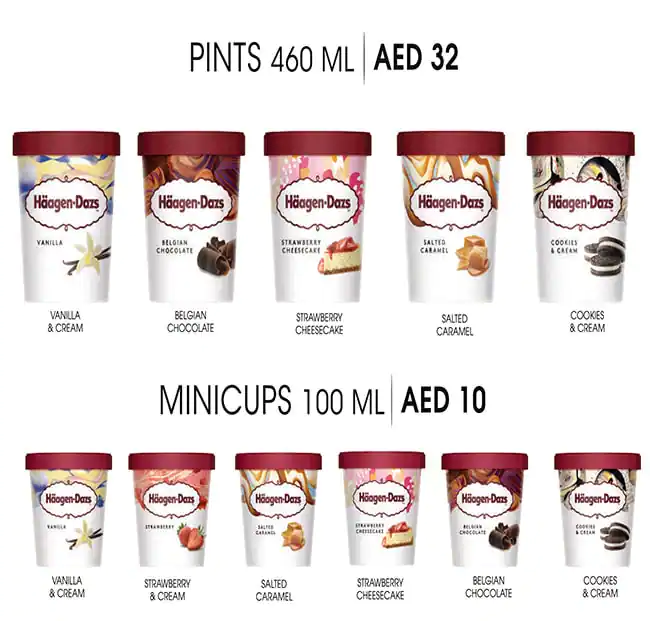 Tasty food Ice Cream, Dessertsmenu Outer Dubai