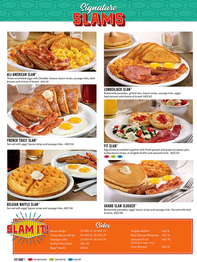 Denny's Menu in Dubai Festival Plaza, Jebel Ali , Dubai 