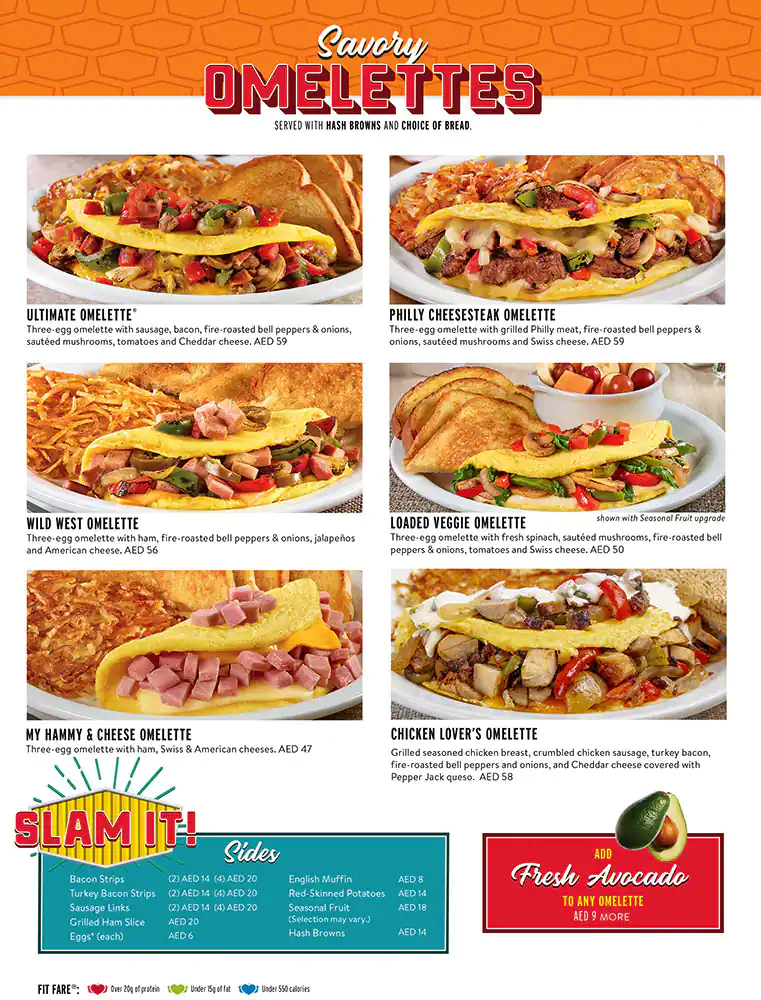 Denny's Menu in Dubai Festival Plaza, Jebel Ali , Dubai 