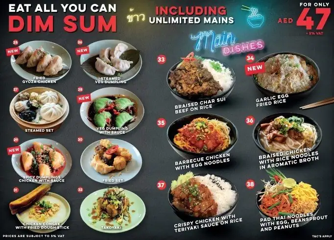 Super Bowl Asian Café Menu in Cluster X, Jumeirah Lake Towers, Dubai 