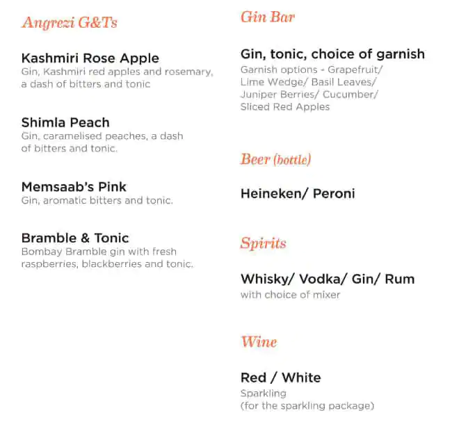 Bombay Borough - Indian Bar & Eatery Menu 