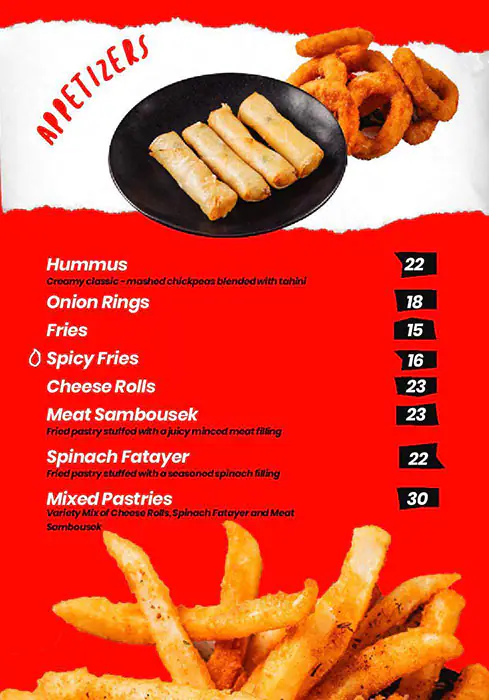 Ultimate Chicken - Wraps Menu in Burj Khalifa Area 