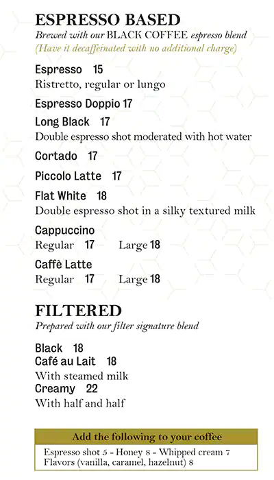 Black Coffee By Café Younes Menu 