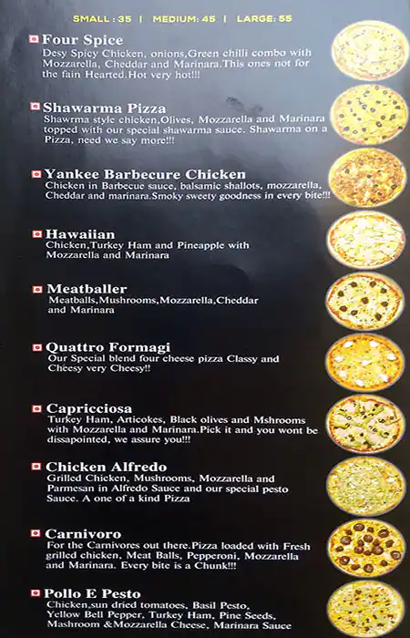 Pietza Pizza Menu in Al Barsha, Dubai 