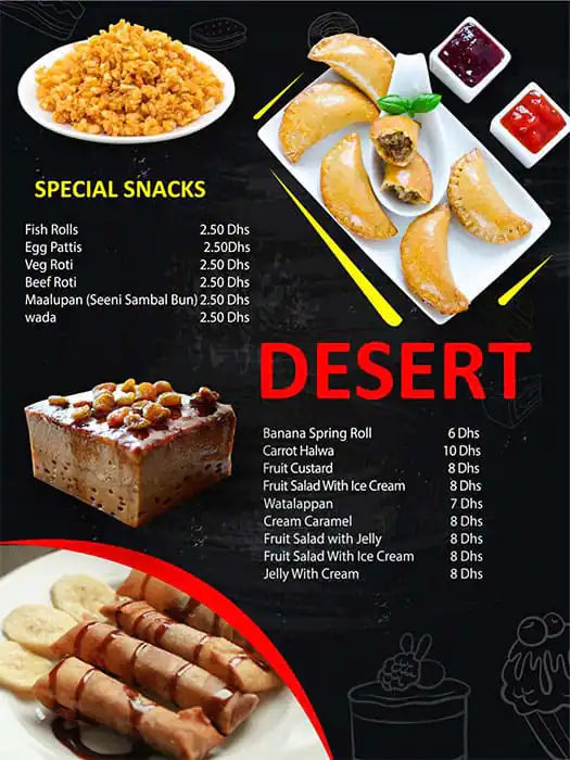 Kumar Dep's Kottu Menu in France Cluster, International City, Dubai 