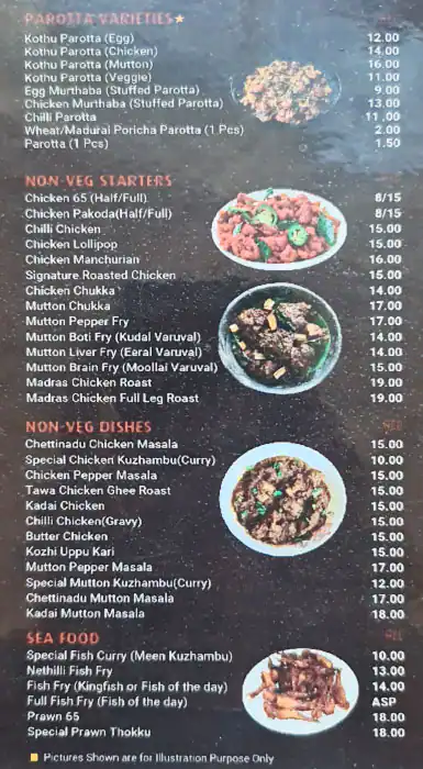 Madras Kitchen Restaurant Menu 