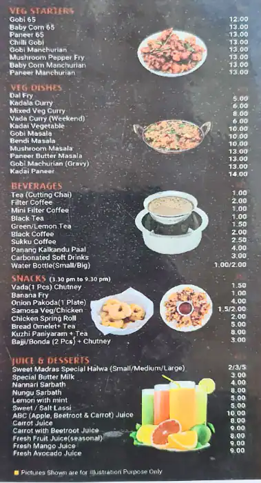 Madras Kitchen Restaurant Menu 