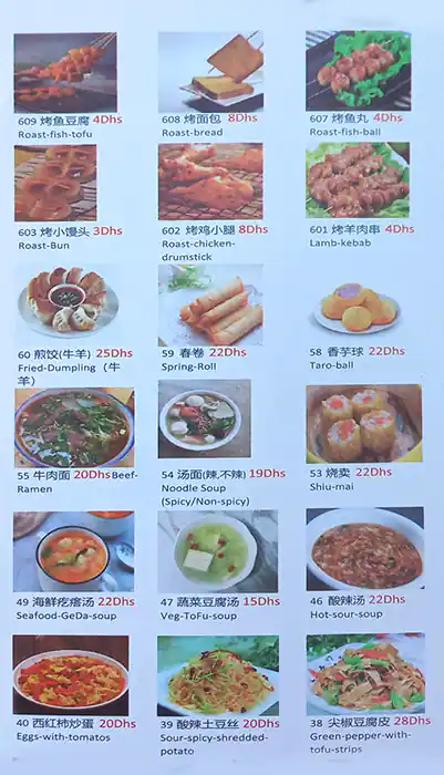 Best restaurant menu near Chinese North Indian Biryani