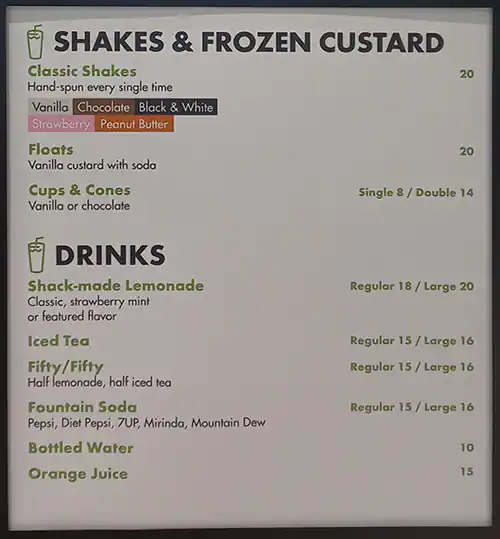 Shake Shack - شيك شاك Menu in City Centre Deira, Deira City Centre Area, Dubai 