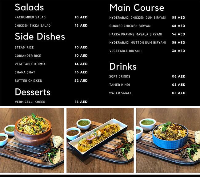 Biryani Folks Menu in Burj Khalifa Area 