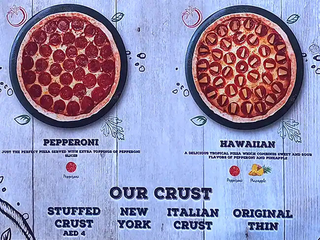 Pizza Inn Menu in Al Muteena, Dubai 