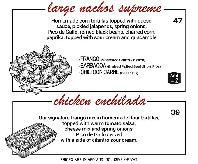 Maia – California Style Taqueria Menu 