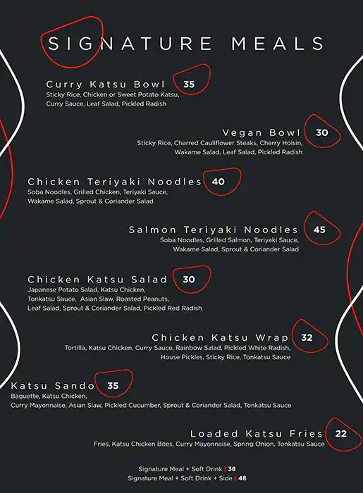 Katsu & Co Menu in Jumeirah 