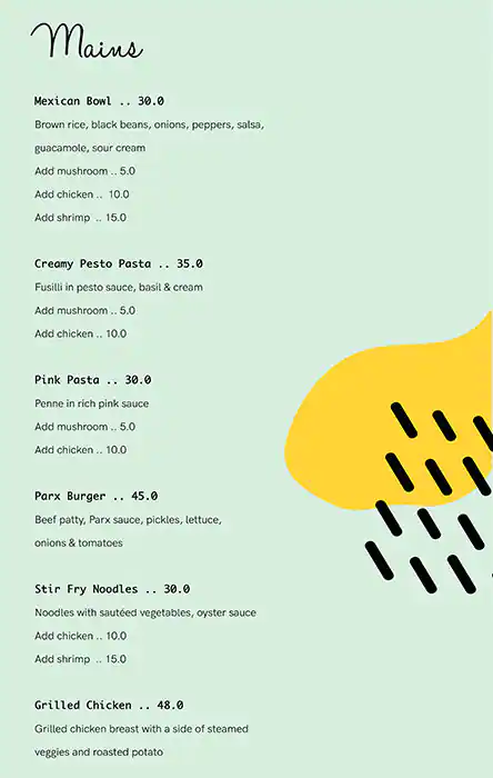 Adventure Parx + Cafe Menu in Al Safa, Dubai 