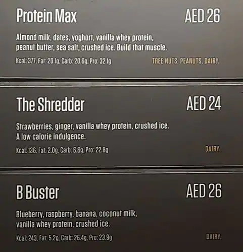 Fuel-Up by Kcal Menu in New Dubai 