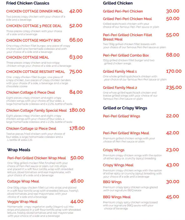 Chicken Cottage Menu in Business Bay, Dubai 