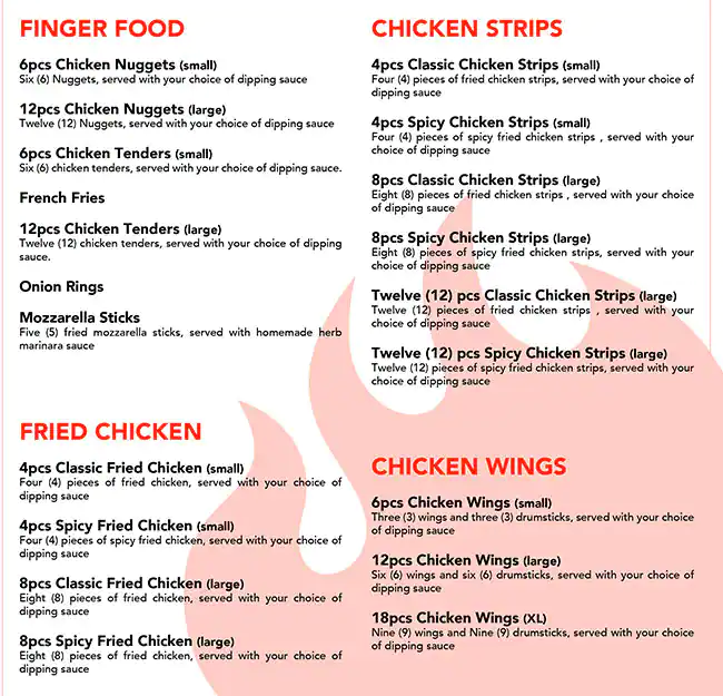 CHICKEN STRIP JOINT Menu in Bur Dubai 