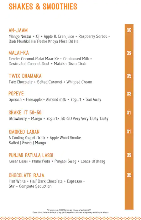 Hitchki Global Indian Restaurant Menu 