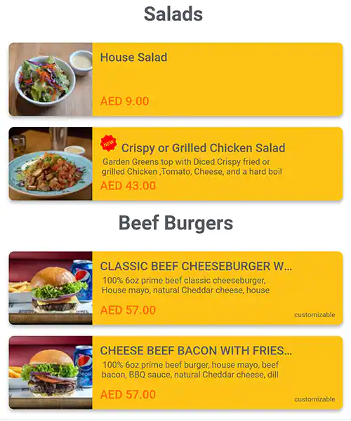 Gourmet Burger Kitchen Menu in Cluster J, Jumeirah Lake Towers, Dubai 