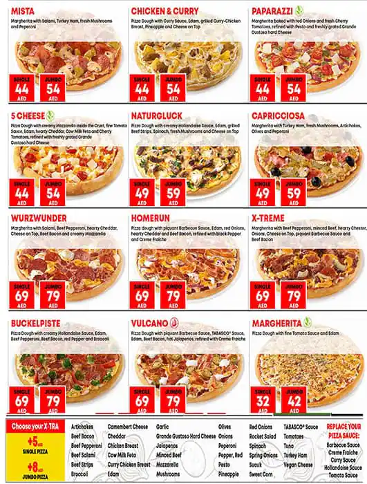 Call A Pizza Menu in South Market, Gate Avenue, DIFC, Dubai 