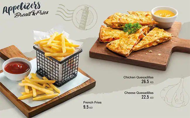 The Pizza Company Menu in Al Satwa, Dubai 