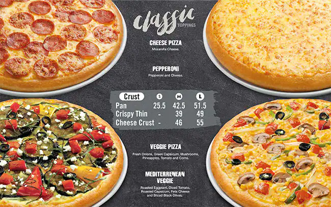 The Pizza Company Menu in Al Satwa, Dubai 