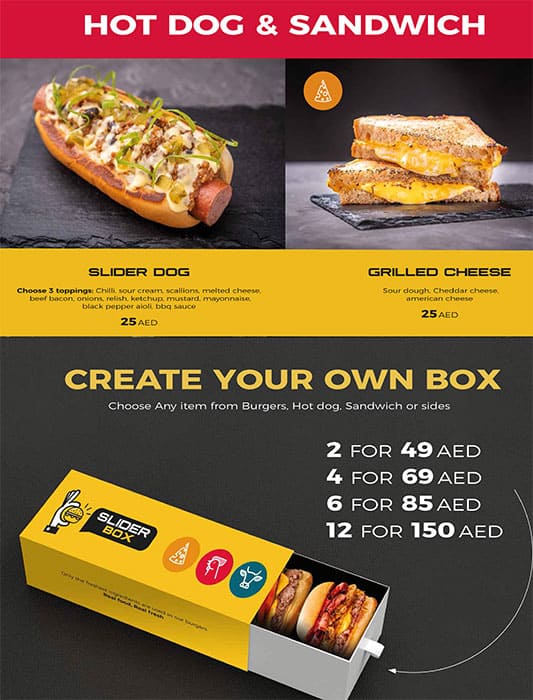 Slider Box Menu in Deira 